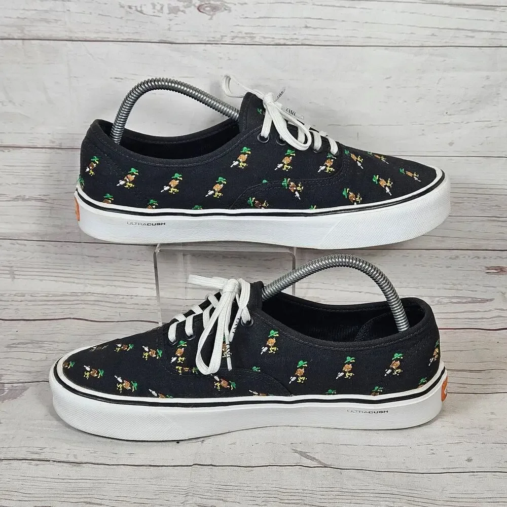 Vans Authentic Men's 9 Black Duck Print UltraCush Skate Casual Shoes